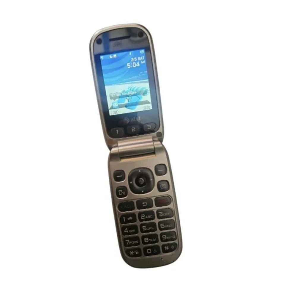 Pantech Breeze IV P2050 AT&T Flip Phone Black Basic Cell Tested